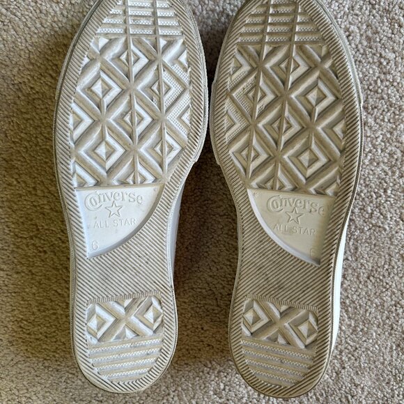 Converse All Star Lift Ox Driftwood Shoes Women's Size 8 Beige White 560655C - Picture 8 of 10